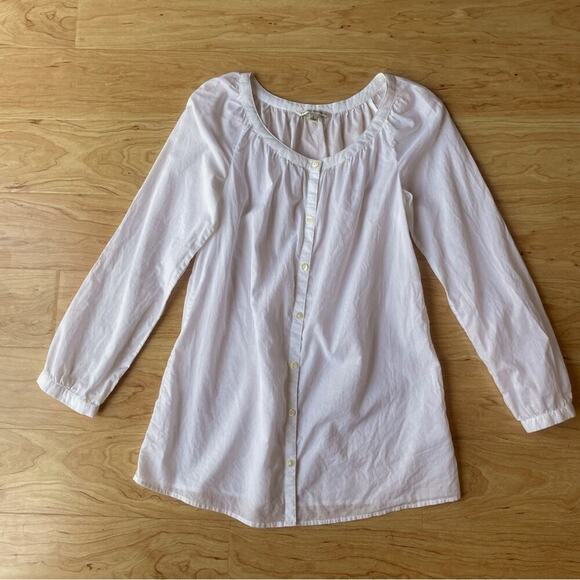 |Banana Republic| Relaxed Shirred Cotton Tunic Button Down in Woman Size Small - Picture 2 of 8